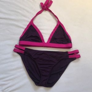 Purple and pink bikini